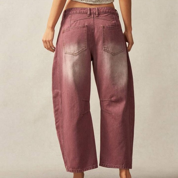 Bohemian mauve barrel jeans - Picture 3 of 5